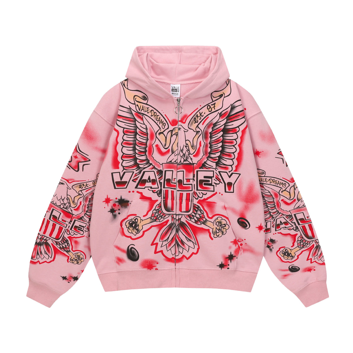 Trendy Brand Retro Printed Couple Sweatshirt Jacket