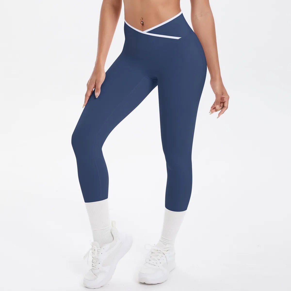Cross High Waisted Sports Suit Breathable Fitness Running Workout Yoga Set - Styledbyblazz