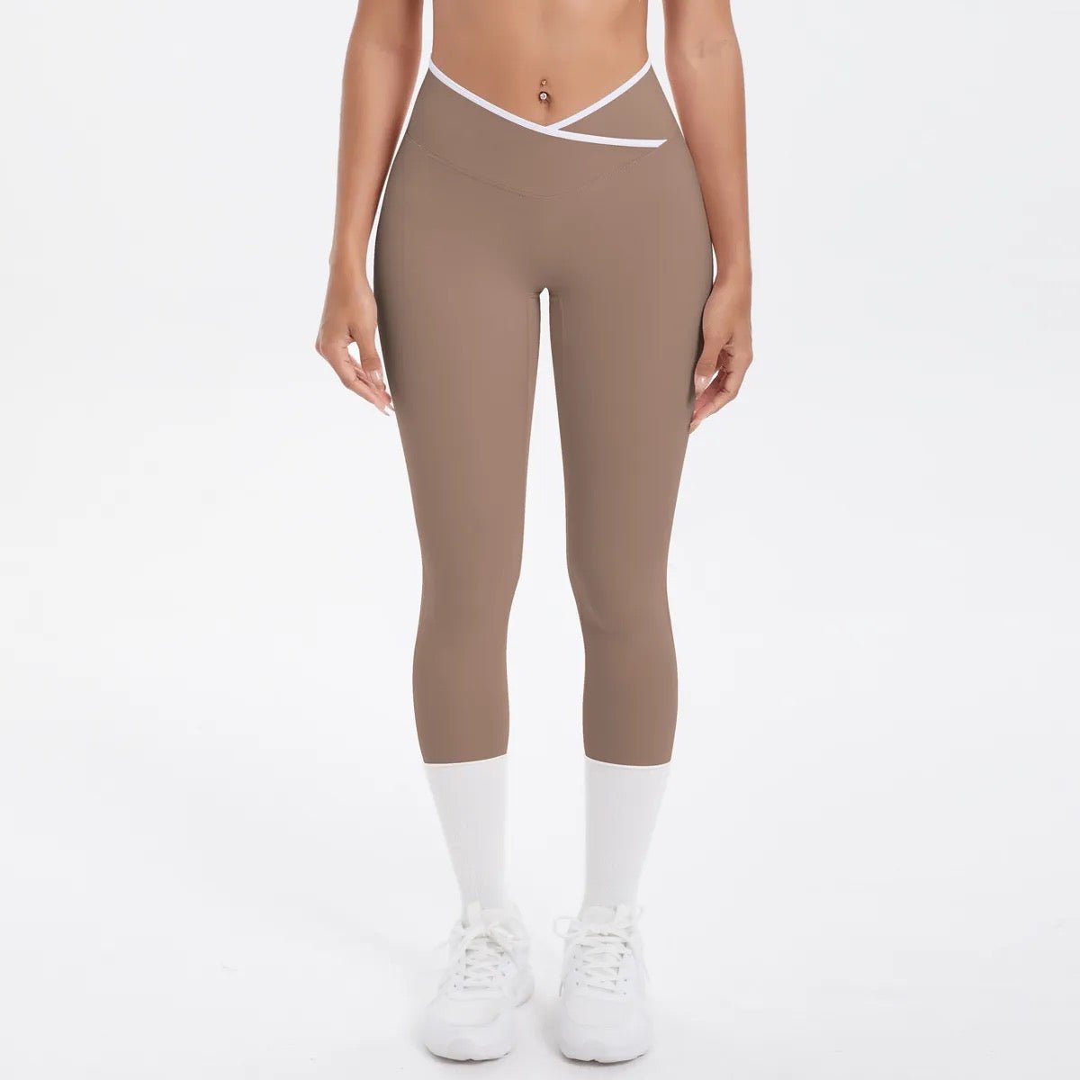 Cross High Waisted Sports Suit Breathable Fitness Running Workout Yoga Set - Styledbyblazz