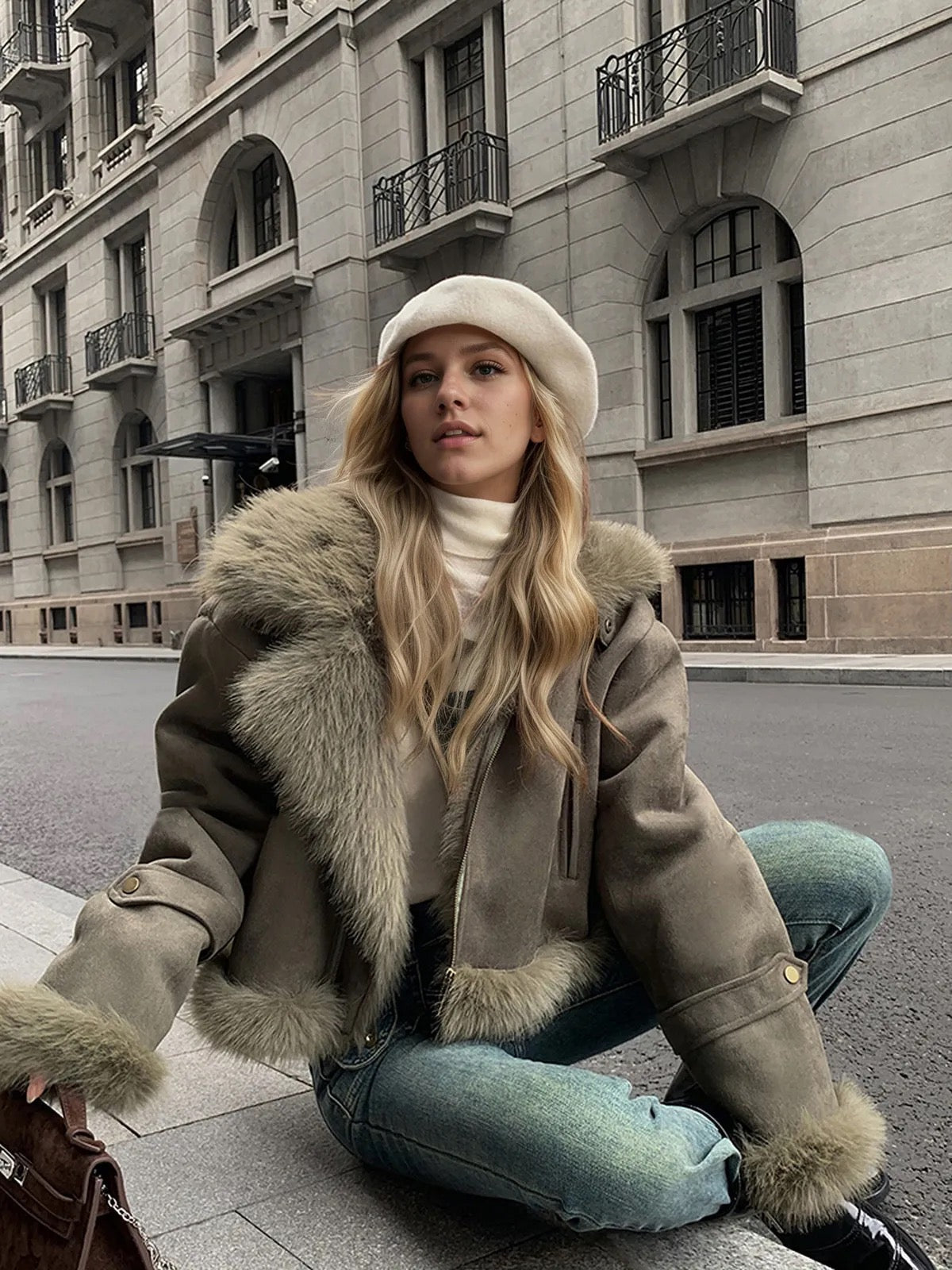 Faux Fur Patchwork Women Thicken Jacket - Styledbyblazz