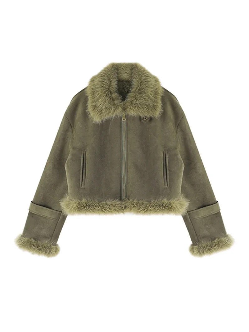 Faux Fur Patchwork Women Thicken Jacket - Styledbyblazz