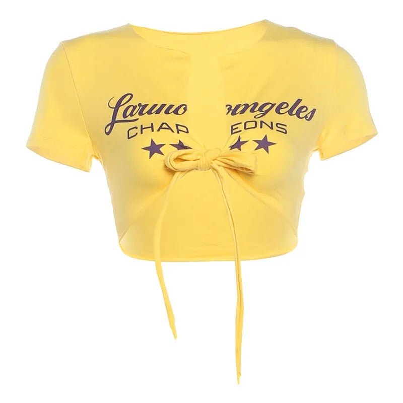 Hottie Letter Print t-Shirts Women v-Neck - Styledbyblazz