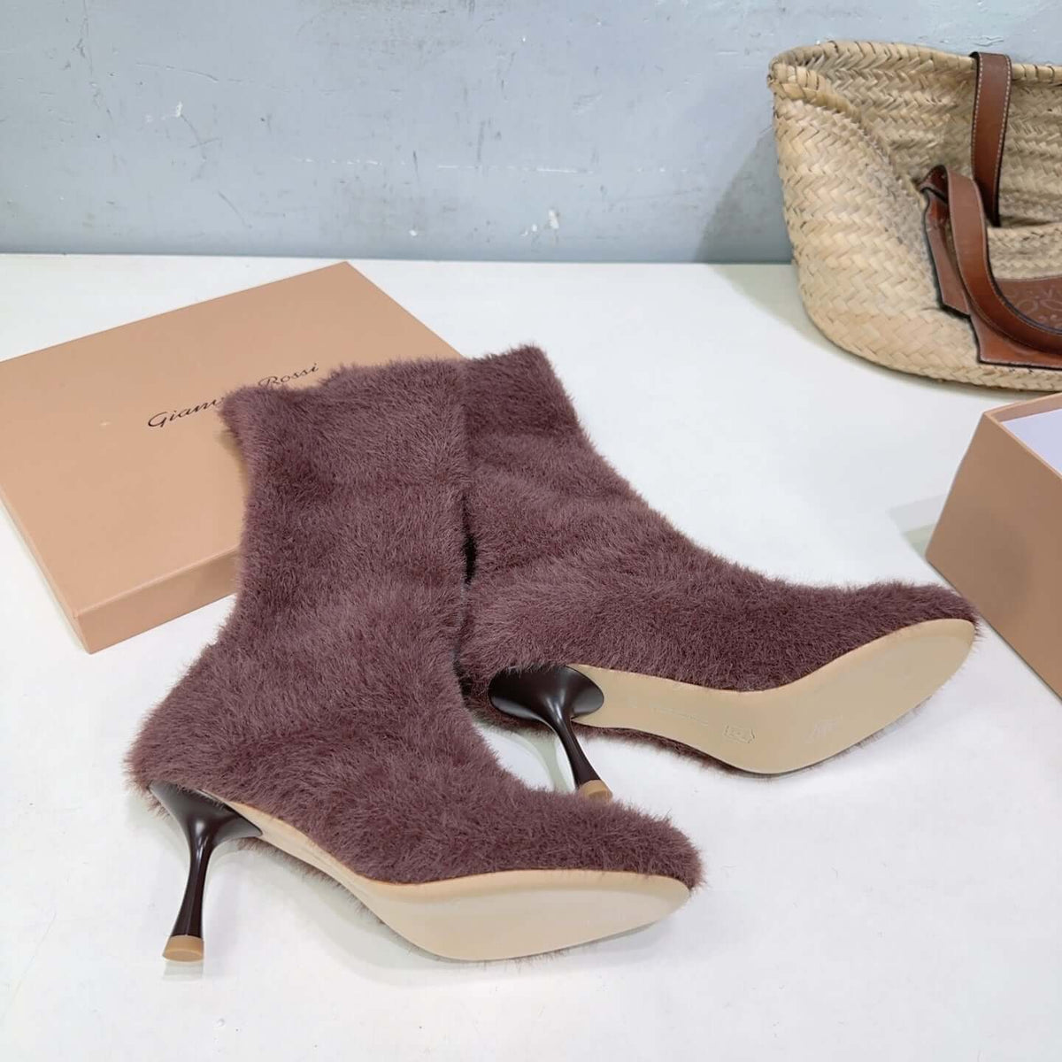 Pre-owned Gianvito Rossi Knitted Ankle Boots - Styledbyblazz