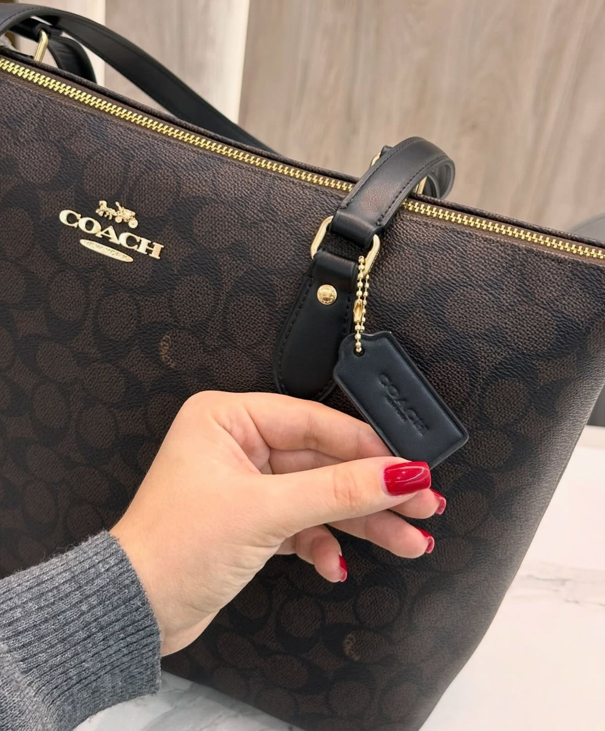 Preowned COACH gallery tote bag