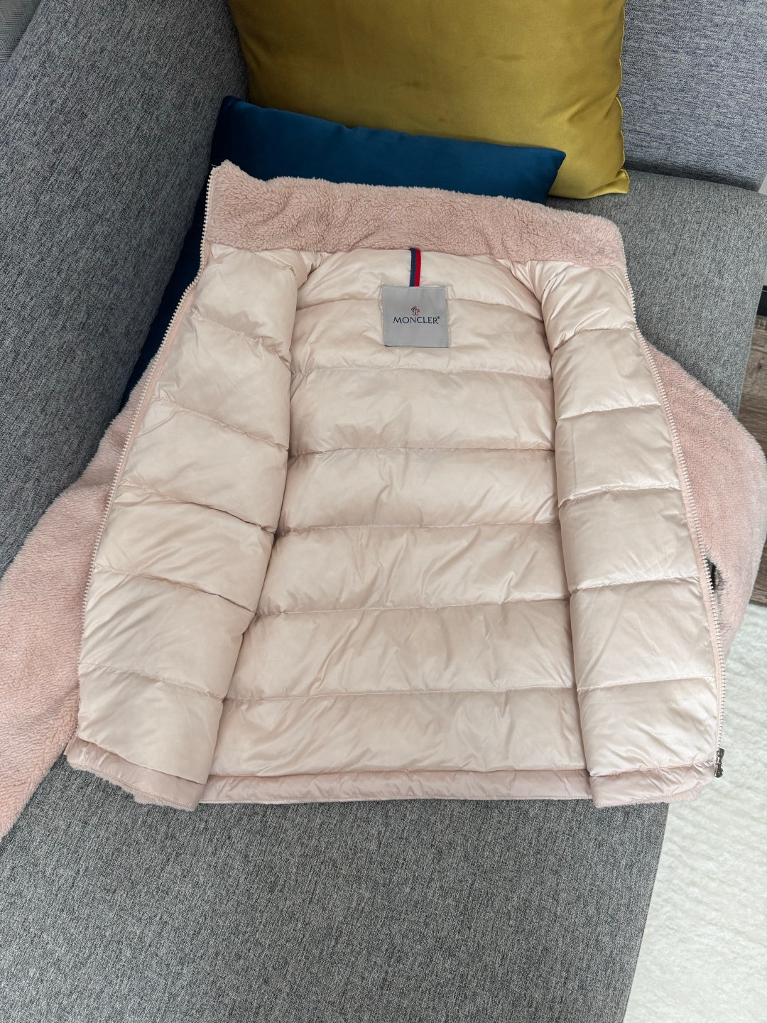 Moncler
Women's Brown Polignac Fleece And Quilted Shell Down Jacket