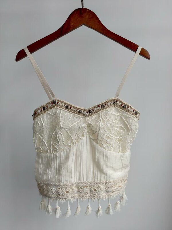 bohemian white two-piece set