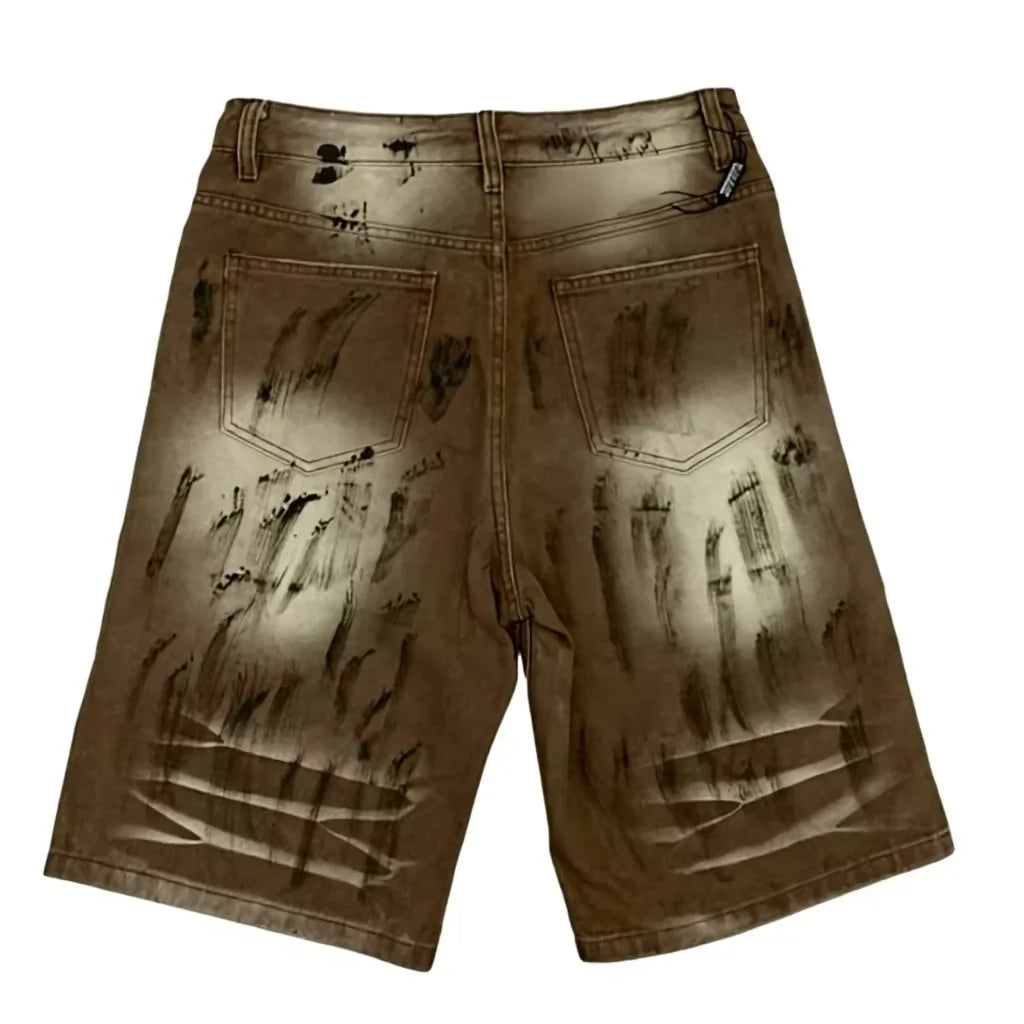 Oversized Vintage Sporty Cargo Shorts Anti-Wrinkle Mid