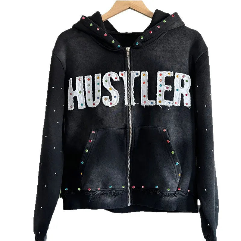 Distressed Casual Oversized Street Wear Hip Sweatshirts