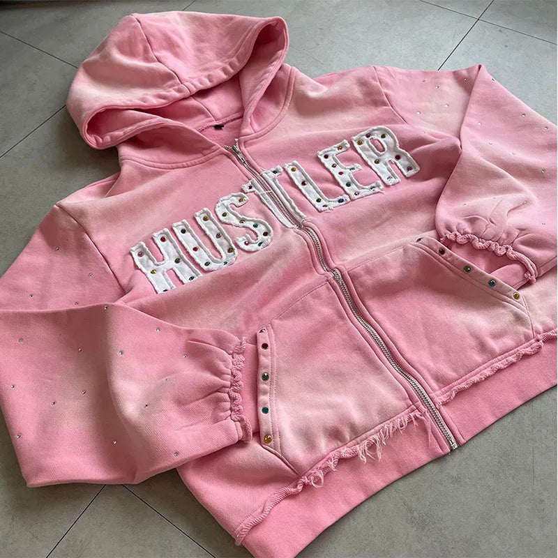 Distressed Casual Oversized Street Wear Hip Sweatshirts