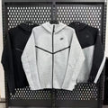 light grey Nike Tech Men's Fleece Windrunner Full-Zip Jacket