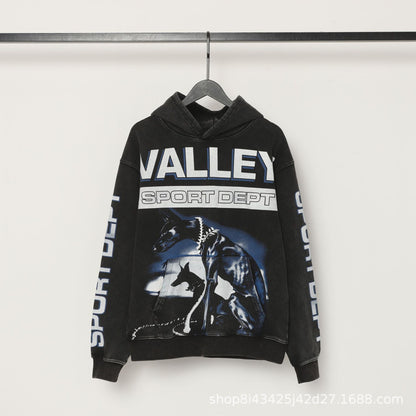 Trendy Brand Retro Printed Couple Sweatshirt Jacket
