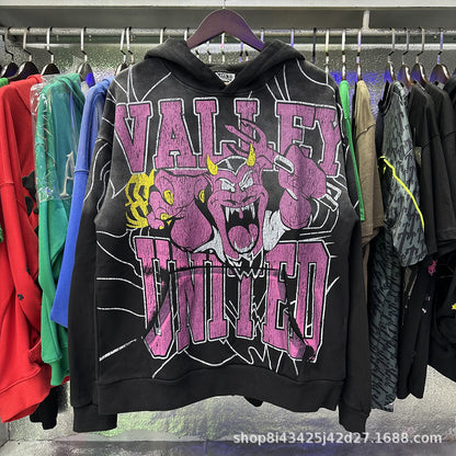 Trendy Brand Retro Printed Couple Sweatshirt Jacket
