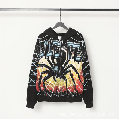 Trendy Brand Retro Printed Couple Sweatshirt Jacket