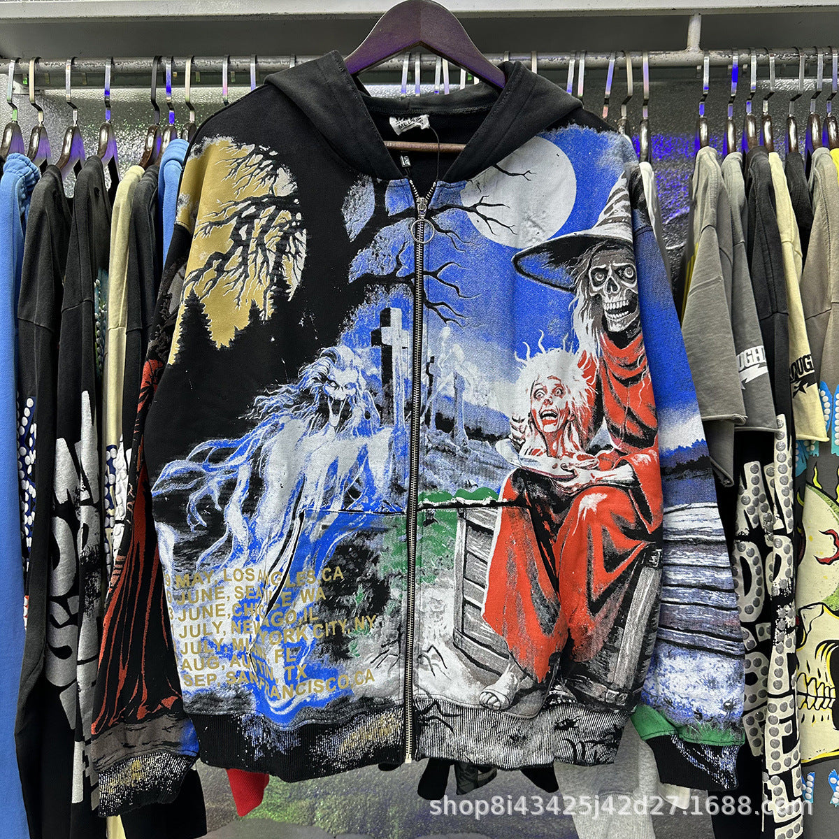 Trendy Brand Retro Printed Couple Sweatshirt Jacket