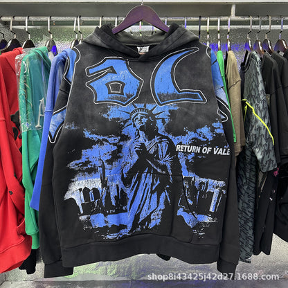 Trendy Brand Retro Printed Couple Sweatshirt Jacket