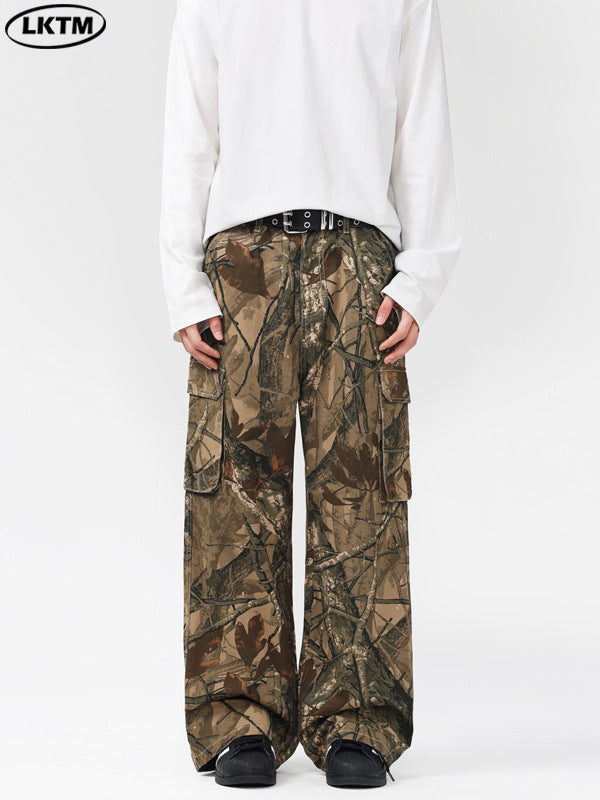 American Retro Branch Camouflage Cargo Pants