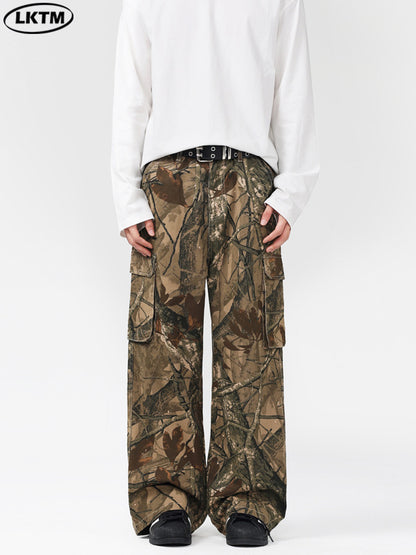 American Retro Branch Camouflage Cargo Pants