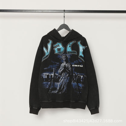Trendy Brand Retro Printed Couple Sweatshirt Jacket