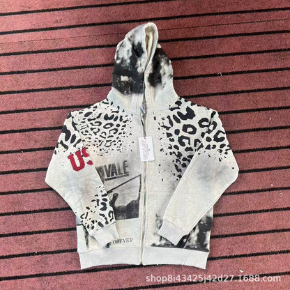 Trendy Brand Retro Printed Couple Sweatshirt Jacket