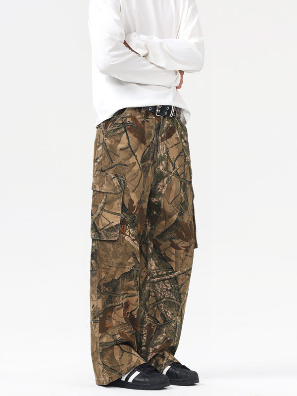 American Retro Branch Camouflage Cargo Pants