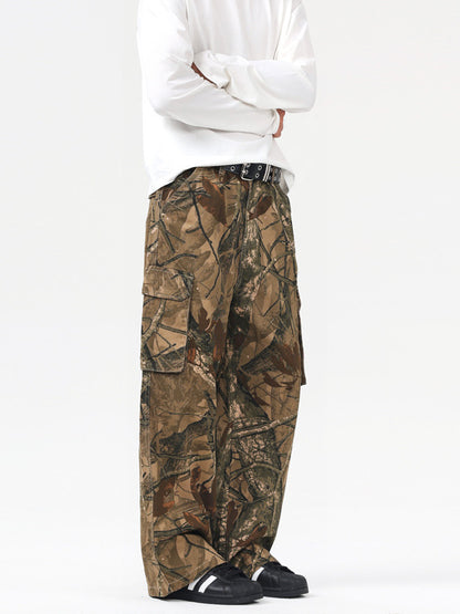 American Retro Branch Camouflage Cargo Pants