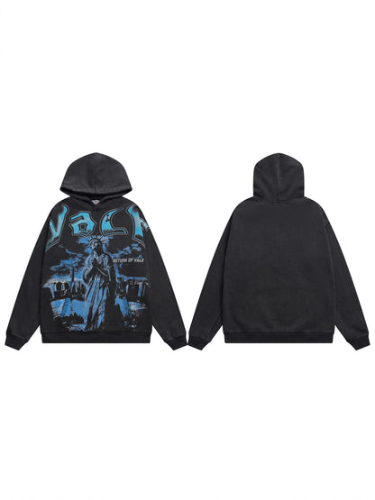 Trendy Brand Retro Printed Couple Sweatshirt Jacket