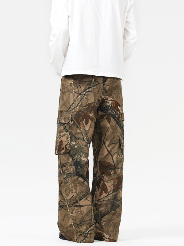 American Retro Branch Camouflage Cargo Pants