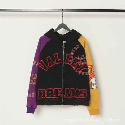 Trendy Brand Retro Printed Couple Sweatshirt Jacket
