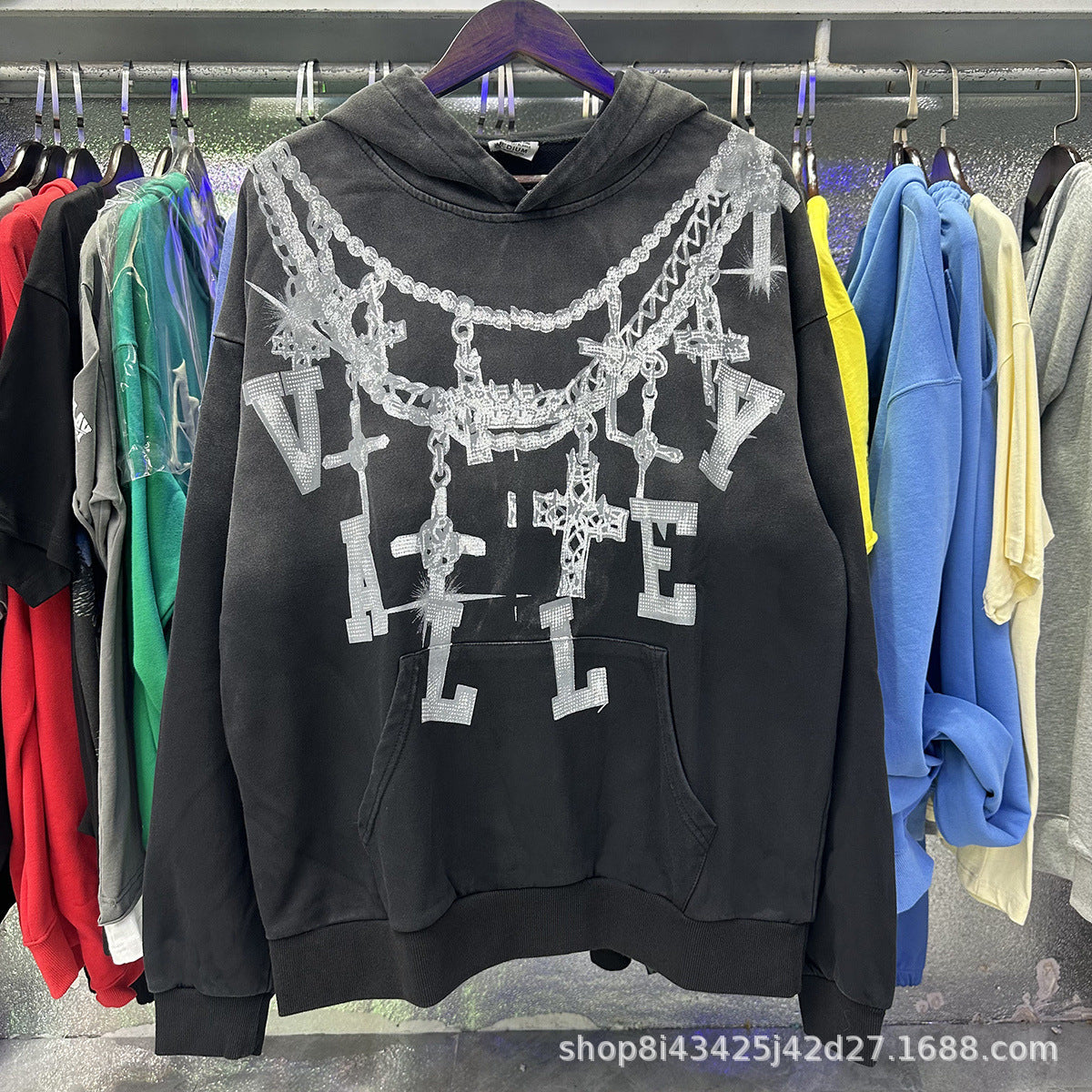 Trendy Brand Retro Printed Couple Sweatshirt Jacket