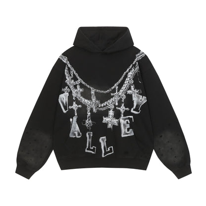 Trendy Brand Retro Printed Couple Sweatshirt Jacket