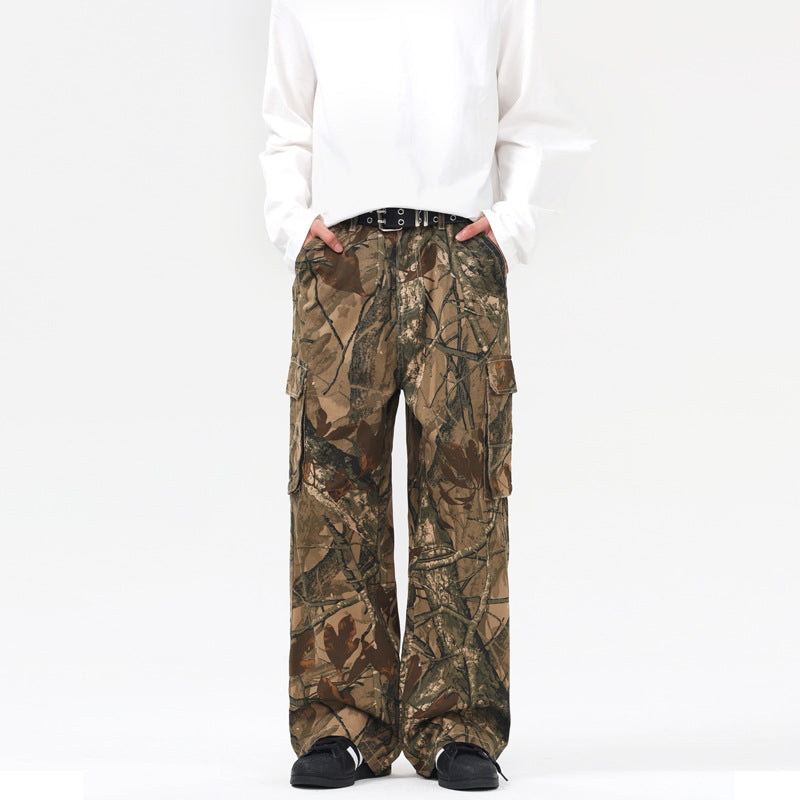 American Retro Branch Camouflage Cargo Pants
