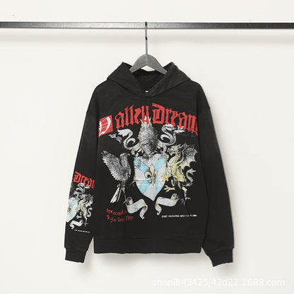 Trendy Brand Retro Printed Couple Sweatshirt Jacket