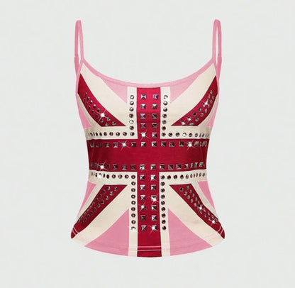Grunge Crop Top Vintage Punk