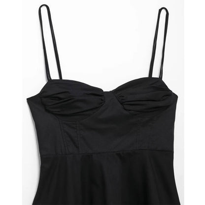 MUJER Black Corset Crop Top