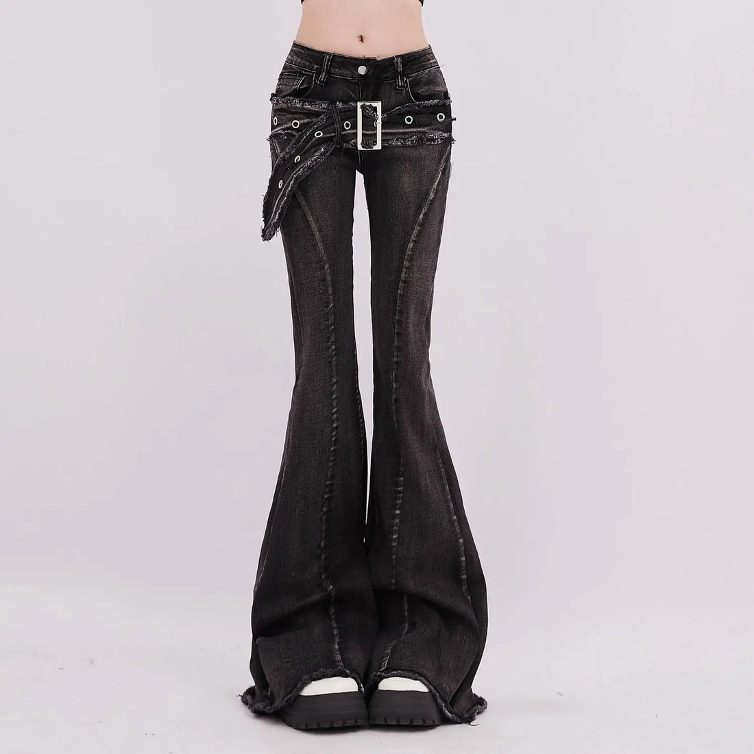 High Waist Straight American Street Trousers