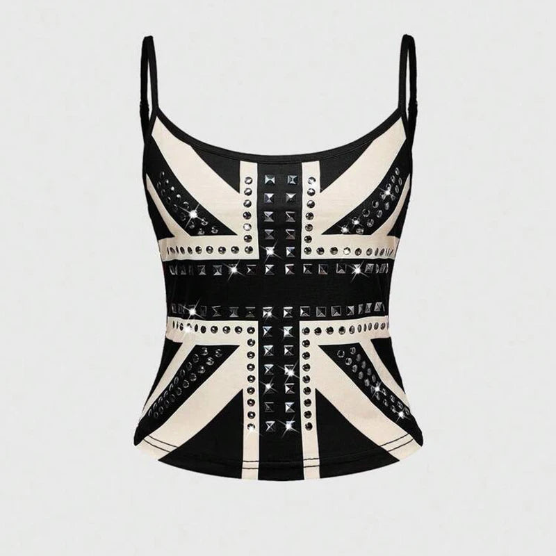 Grunge Crop Top Vintage Punk