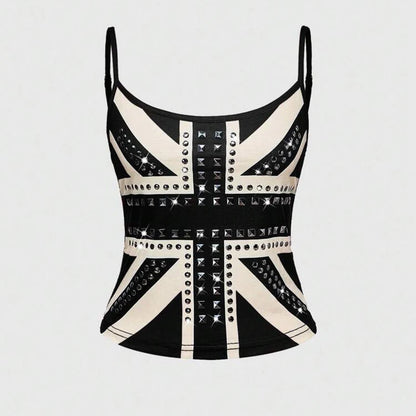 Grunge Crop Top Vintage Punk