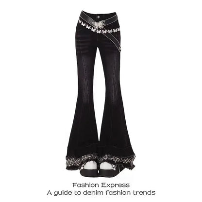 High Waist Straight American Street Trousers
