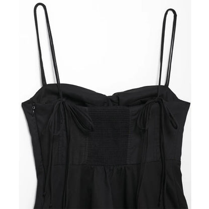 MUJER Black Corset Crop Top