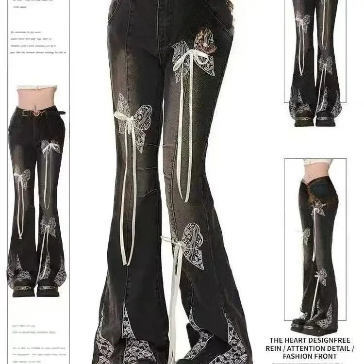 High Waist Straight American Street Trousers