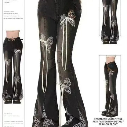 High Waist Straight American Street Trousers