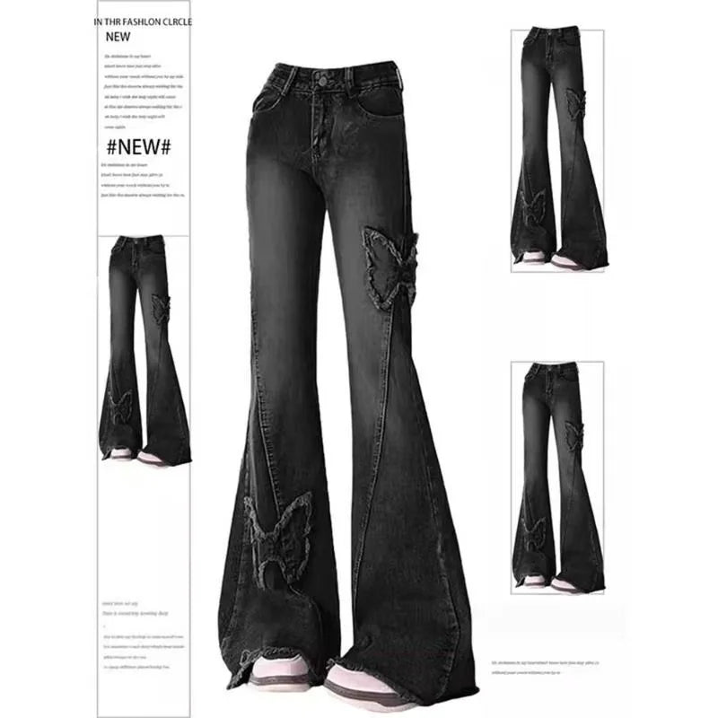 High Waist Straight American Street Trousers