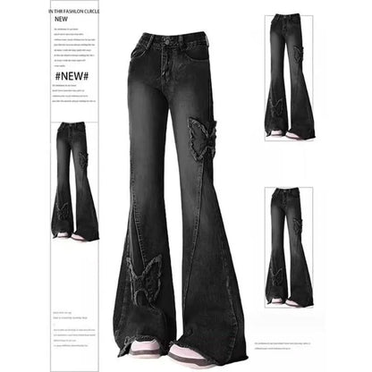 High Waist Straight American Street Trousers