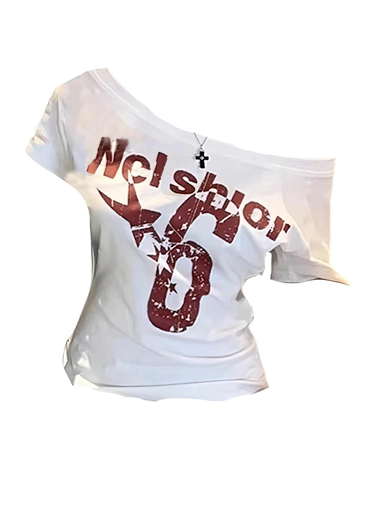 Y2k Sport Summer Off shoulder Top