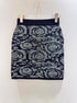 black and silver jacquard knit mini skirt - Styledbyblazz