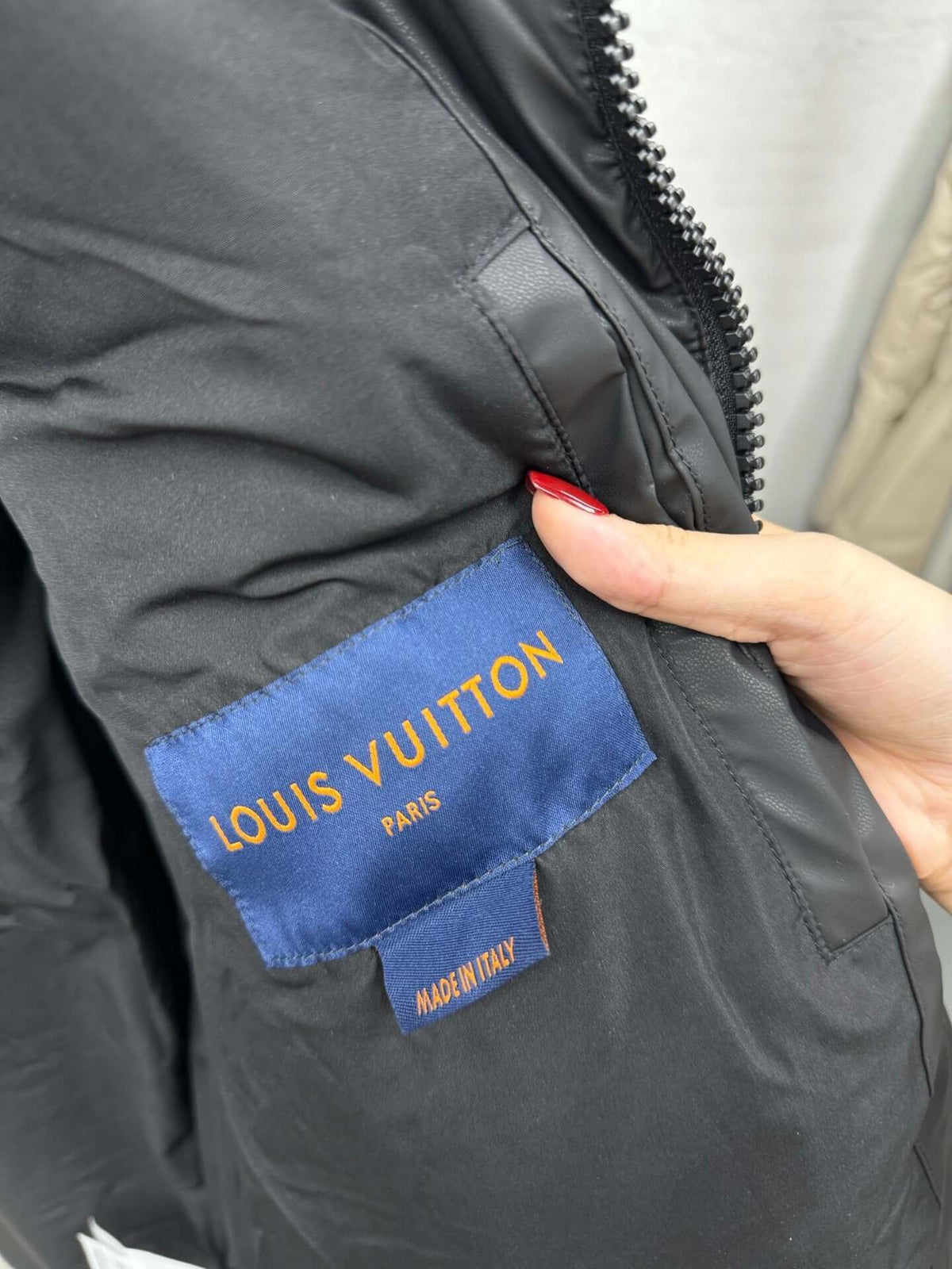 black Louis Vuitton puffer jacket - Styledbyblazz