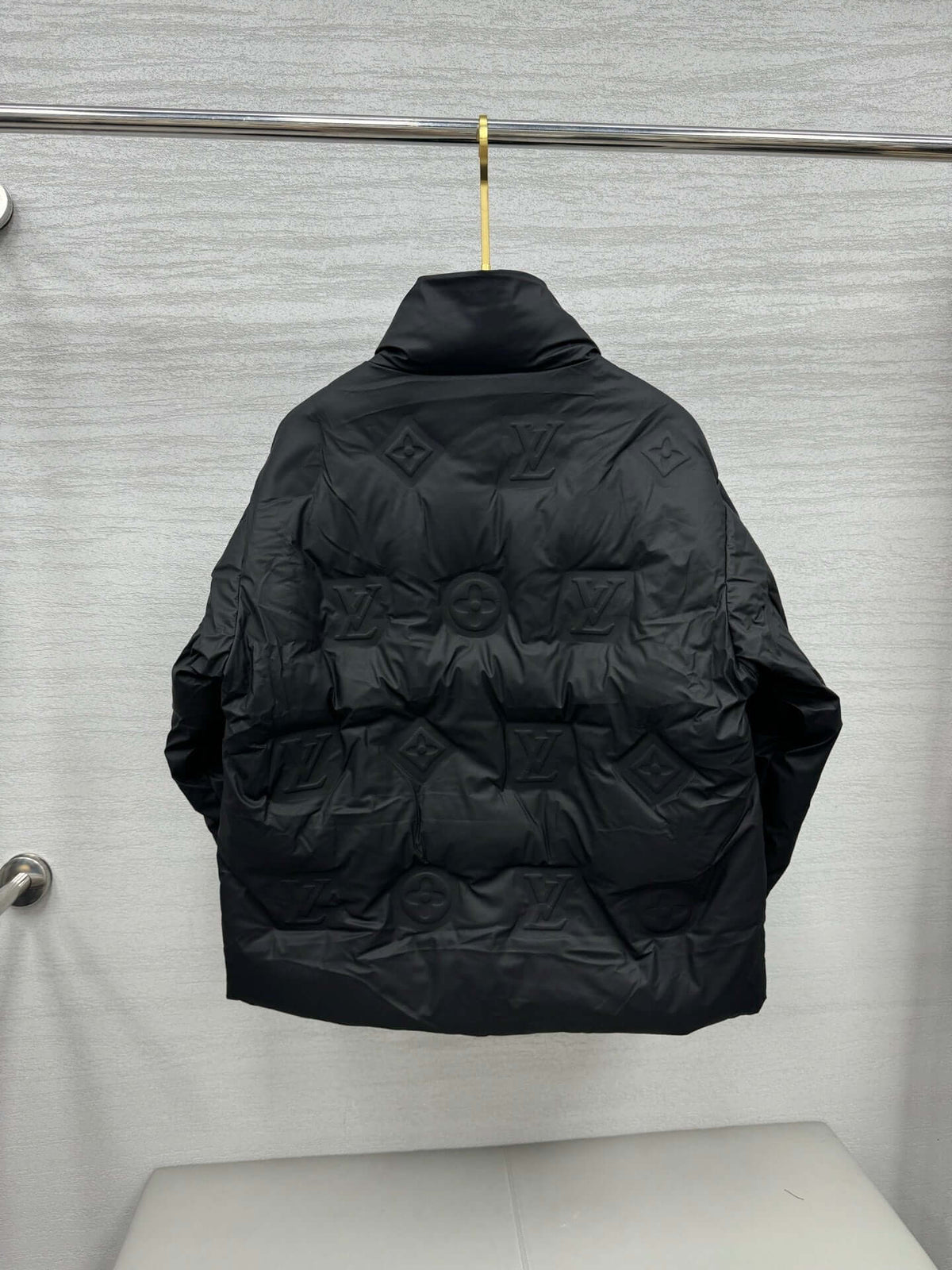 black Louis Vuitton puffer jacket - Styledbyblazz