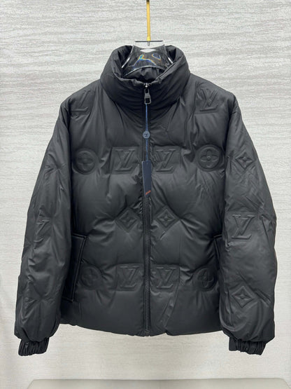 black Louis Vuitton puffer jacket - Styledbyblazz