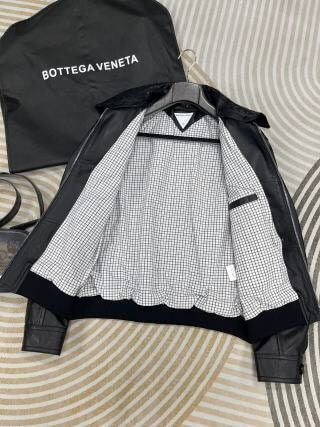 black nappa leather blouson jacket by Bottega Veneta - Styledbyblazz