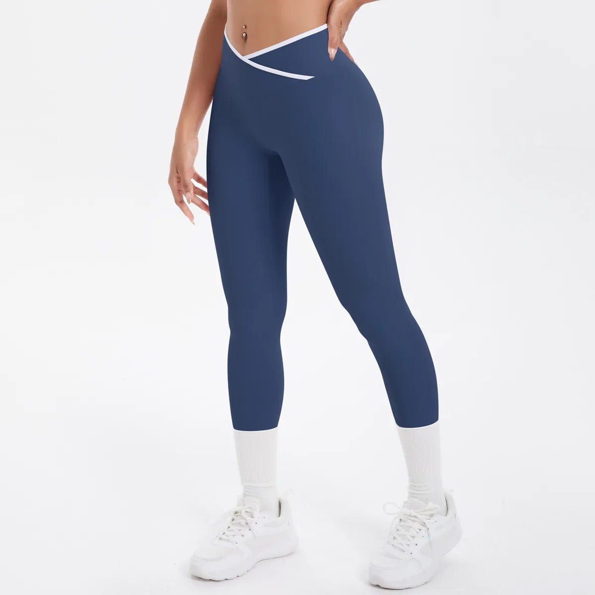 Cross High Waisted Sports Suit Breathable Fitness Running Workout Yoga Set - Styledbyblazz